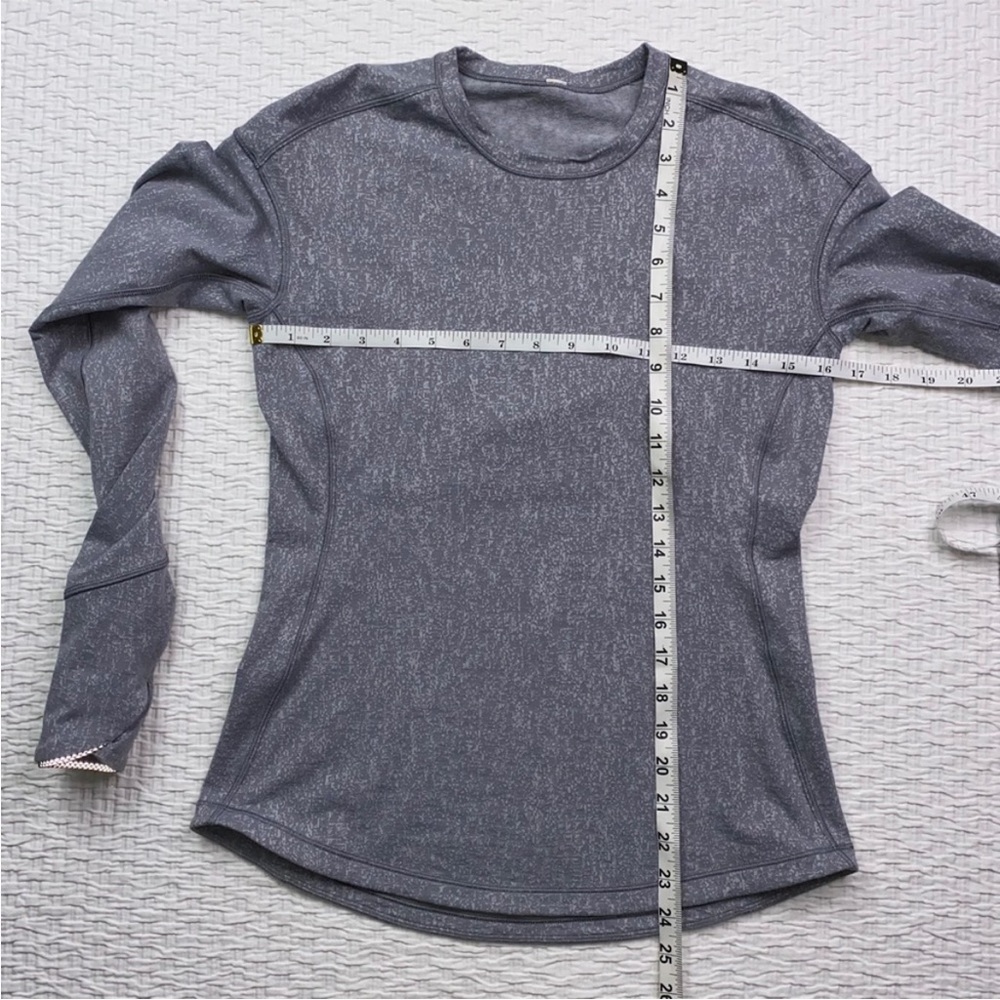 Lululemon Outrun Long Sleeve Running Luon Suited Arctic Jacquard Top 4 - Picture 7 of 7